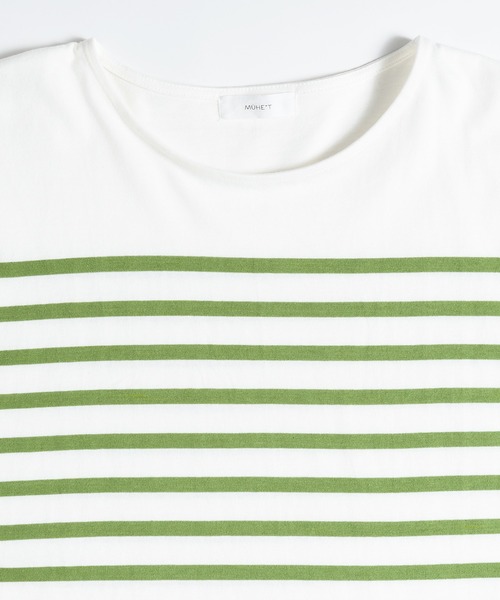 MUHET（ミュエータ）の「パネルボーダーTシャツ（Tシャツ/カットソー・レディース・オレンジ/グリーン・MEDIUM/X-LARGE）」の21枚目の写真