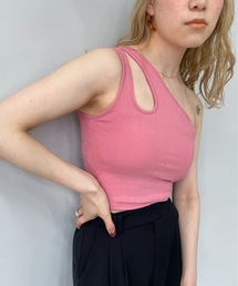 SANSeLF | 【SANSeLF】one shoulder inner cup tops　sanw22s057(タンクトップ)