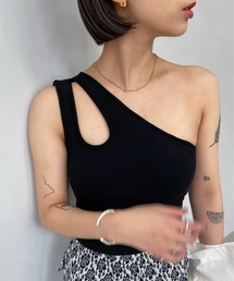 SANSeLF | 【SANSeLF】one shoulder inner cup tops　sanw22s057(タンクトップ)