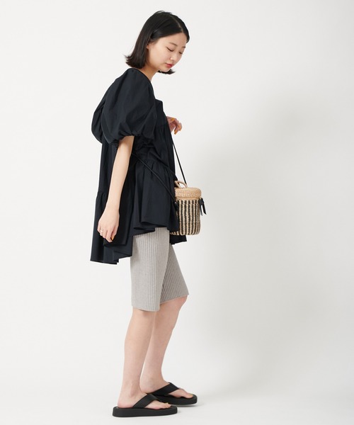 U by SPICK&SPAN（ユーバイスピックアンドスパン）の「【LEPIDOS/レピドス】 RIB KNIT BILER SHORT◆（その他パンツ・レディース・グレー/オレンジ・FREE）」の7枚目の写真