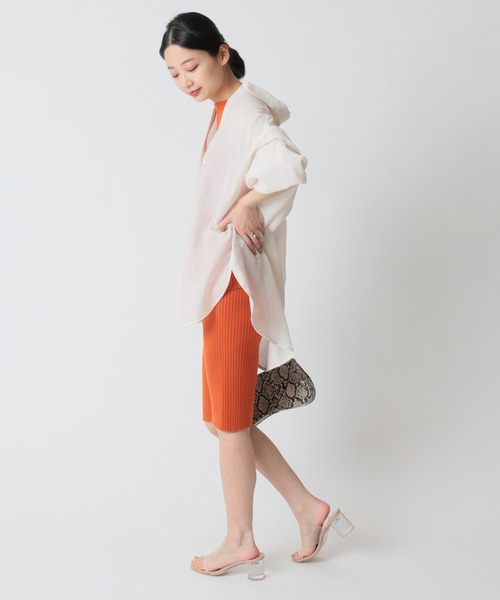 U by SPICK&SPAN（ユーバイスピックアンドスパン）の「【LEPIDOS/レピドス】 RIB KNIT BILER SHORT◆（その他パンツ・レディース・グレー/オレンジ・FREE）」の22枚目の写真