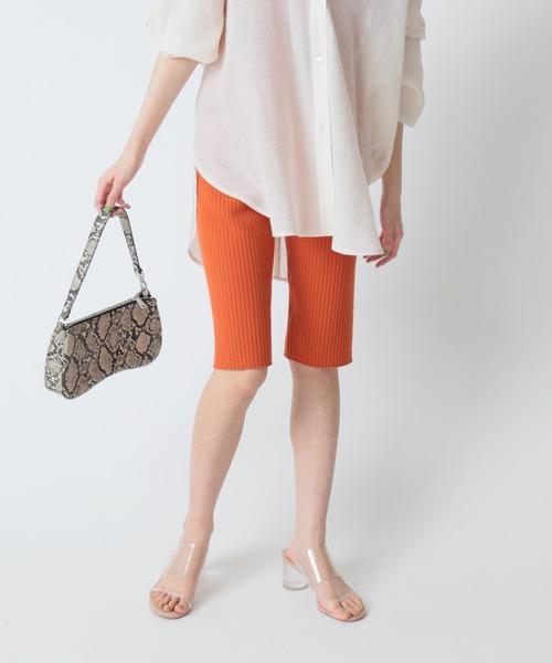 U by SPICK&SPAN（ユーバイスピックアンドスパン）の「【LEPIDOS/レピドス】 RIB KNIT BILER SHORT◆（その他パンツ・レディース・グレー/オレンジ・FREE）」の15枚目の写真