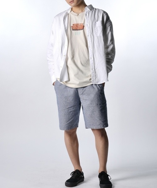 GAP（ギャップ）の「Free＆Flow リネン イージー ショートパンツ（その他パンツ・メンズ・ネイビー/グレー/ブルー/ベージュ・S/M/L/XS/XL）」の11枚目の写真