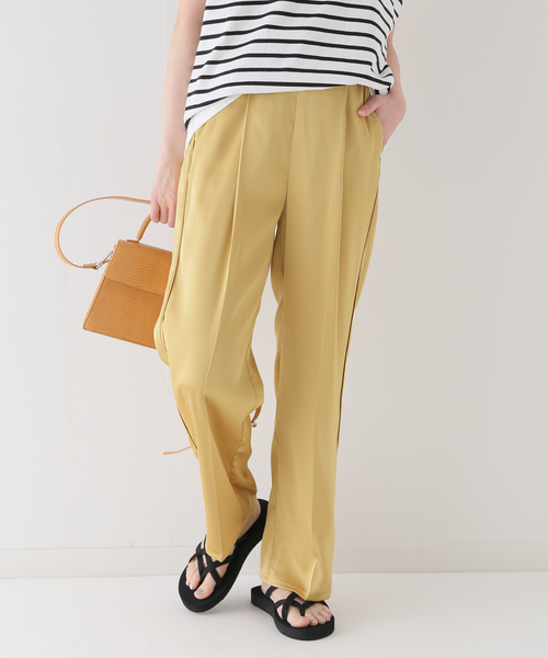 B.C STOCK（ベーセーストック）の「カラーサテンパンツ（スラックス・レディース・レッド/イエロー/ブルー/アイボリー・FREE）」の14枚目の写真