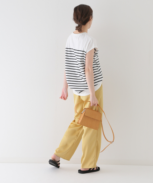 B.C STOCK（ベーセーストック）の「カラーサテンパンツ（スラックス・レディース・レッド/イエロー/ブルー/アイボリー・FREE）」の12枚目の写真