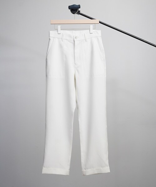 tk.TAKEO KIKUCHI(ティーケータケオキクチ)の「◆カラーステッチベイカーパンツ(その他パンツ・メンズ・ブラック/アイボリー・02/03)」の3枚目の写真