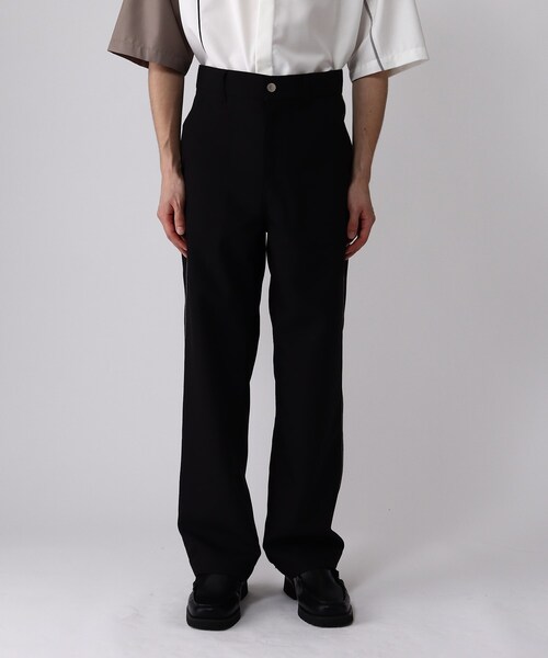 tk.TAKEO KIKUCHI(ティーケータケオキクチ)の「◆カラーステッチベイカーパンツ(その他パンツ・メンズ・ブラック/アイボリー・02/03)」の4枚目の写真