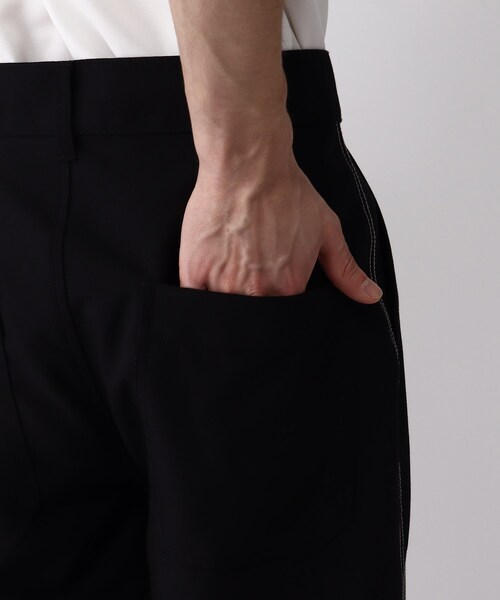 tk.TAKEO KIKUCHI(ティーケータケオキクチ)の「◆カラーステッチベイカーパンツ(その他パンツ・メンズ・ブラック/アイボリー・02/03)」の9枚目の写真