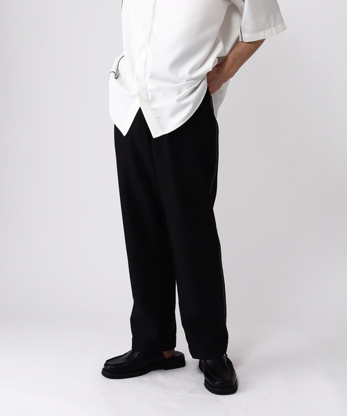 tk.TAKEO KIKUCHI(ティーケータケオキクチ)の「◆カラーステッチベイカーパンツ(その他パンツ・メンズ・ブラック/アイボリー・02/03)」の13枚目の写真