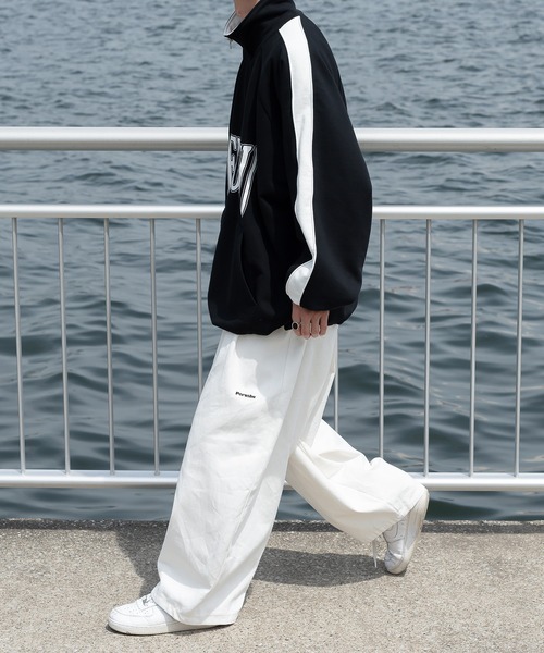 Perushu（ペルーシュ）の「配色切り替えハーブジップスウェット（スウェット・メンズ・ブラック/グレー/ブルー/オリーブ・MEDIUM/LARGE）」の8枚目の写真