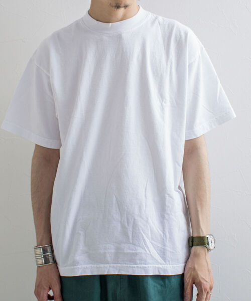 LOS ANGELES APPAREL（ロサンゼルスアパレル）の「【WEB限定】【Los Angeles Apparel/ロサンゼルスアパレル】ガーメントダイTシャツ（Tシャツ/カットソー・メンズ・ライトグレー/ブラック/オフホワイト/サックスブルー/ミント/キナリ・MEDIUM/LARGE/X-LARGE）」の2枚目の写真