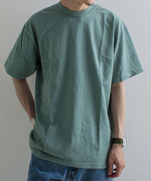 LOS ANGELES APPAREL（ロサンゼルスアパレル）の「【WEB限定】【Los Angeles Apparel/ロサンゼルスアパレル】ガーメントダイTシャツ（Tシャツ/カットソー・メンズ・ライトグレー/ブラック/オフホワイト/サックスブルー/ミント/キナリ・MEDIUM/LARGE/X-LARGE）」の6枚目の写真