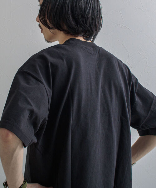 LOS ANGELES APPAREL（ロサンゼルスアパレル）の「【WEB限定】【Los Angeles Apparel/ロサンゼルスアパレル】ガーメントダイTシャツ（Tシャツ/カットソー・メンズ・ライトグレー/ブラック/オフホワイト/サックスブルー/ミント/キナリ・MEDIUM/LARGE/X-LARGE）」の8枚目の写真