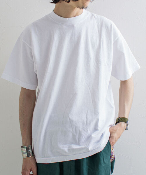 LOS ANGELES APPAREL（ロサンゼルスアパレル）の「【WEB限定】【Los Angeles Apparel/ロサンゼルスアパレル】ガーメントダイTシャツ（Tシャツ/カットソー・メンズ・ライトグレー/ブラック/オフホワイト/サックスブルー/ミント/キナリ・MEDIUM/LARGE/X-LARGE）」の12枚目の写真