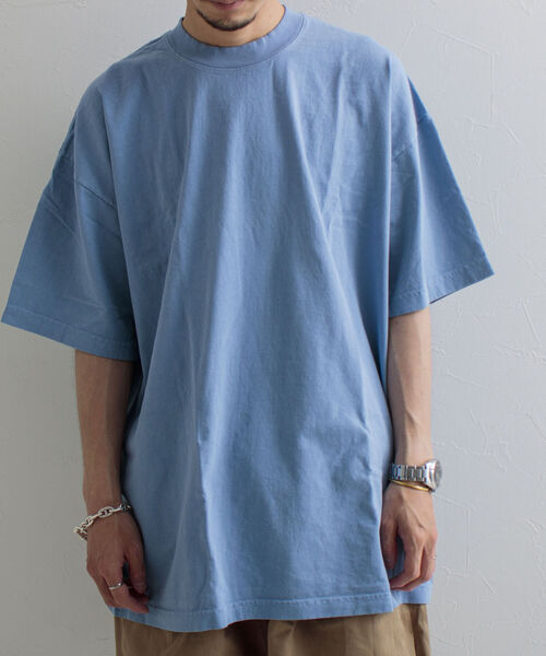 LOS ANGELES APPAREL（ロサンゼルスアパレル）の「【WEB限定】【Los Angeles Apparel/ロサンゼルスアパレル】ガーメントダイTシャツ（Tシャツ/カットソー・メンズ・ライトグレー/ブラック/オフホワイト/サックスブルー/ミント/キナリ・MEDIUM/LARGE/X-LARGE）」の19枚目の写真