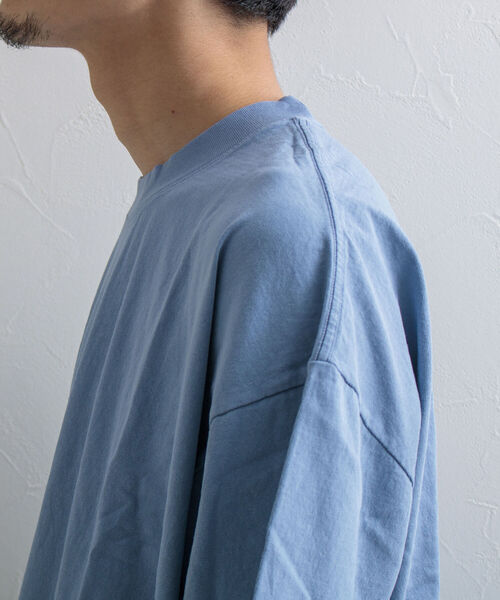 LOS ANGELES APPAREL（ロサンゼルスアパレル）の「【WEB限定】【Los Angeles Apparel/ロサンゼルスアパレル】ガーメントダイTシャツ（Tシャツ/カットソー・メンズ・ライトグレー/ブラック/オフホワイト/サックスブルー/ミント/キナリ・MEDIUM/LARGE/X-LARGE）」の22枚目の写真