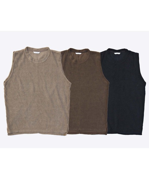 VICTIM（ヴィクティム）の「VICTIM ヴィクティム / NO SLEEVE PILE TEE / VTM-22-T-038（タンクトップ・メンズ・オリーブ/ブラウン/ネイビー・L/M）」の11枚目の写真