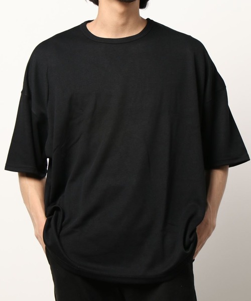 AZIONE（アジオネ）の「AZIONE/アジオネ/無地ビッグTシャツ（Tシャツ/カットソー・メンズ・ホワイト/ブラック/グレー/グリーン/ブルーグレー/ワイン/チャコール・MEDIUM/LARGE）」の2枚目の写真