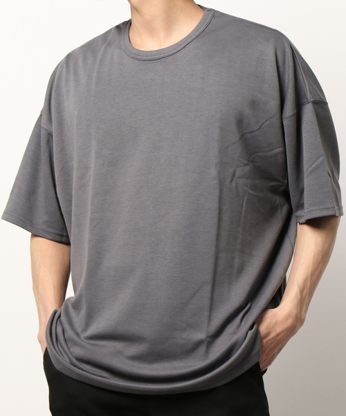 AZIONE（アジオネ）の「AZIONE/アジオネ/無地ビッグTシャツ（Tシャツ/カットソー・メンズ・ホワイト/ブラック/グレー/グリーン/ブルーグレー/ワイン/チャコール・MEDIUM/LARGE）」の12枚目の写真