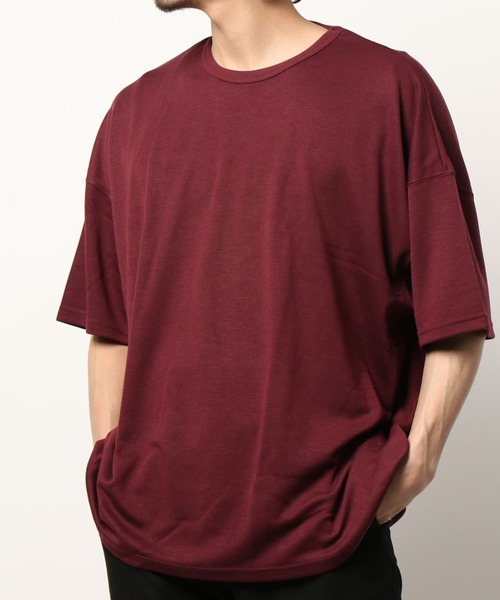 AZIONE（アジオネ）の「AZIONE/アジオネ/無地ビッグTシャツ（Tシャツ/カットソー・メンズ・ホワイト/ブラック/グレー/グリーン/ブルーグレー/ワイン/チャコール・MEDIUM/LARGE）」の10枚目の写真