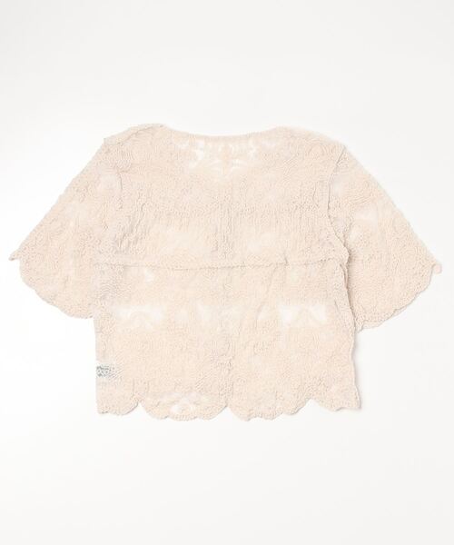 AsRiRe(アスリレイ)の「【AsRiRe】半袖ナチュラルレースショートカーディガン(カーディガン/ボレロ・レディース・ベージュ/ホワイト・M)」の22枚目の写真