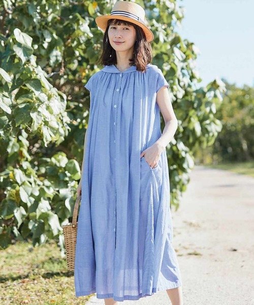 Sunny clouds（サニークラウズ）の「サニークラウズ　風の通り道セーラーワンピース（ワンピース・レディース・ネイビー/ブルー・MEDIUM/LARGE/X-LARGE/XX-LARGE/NM）」の2枚目の写真