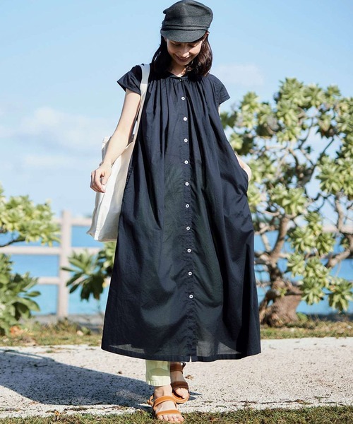 Sunny clouds（サニークラウズ）の「サニークラウズ　風の通り道セーラーワンピース（ワンピース・レディース・ネイビー/ブルー・MEDIUM/LARGE/X-LARGE/XX-LARGE/NM）」の4枚目の写真