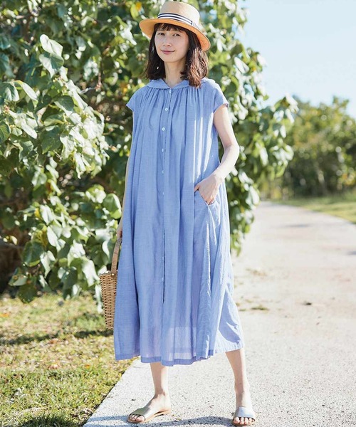 Sunny clouds（サニークラウズ）の「サニークラウズ　風の通り道セーラーワンピース（ワンピース・レディース・ネイビー/ブルー・MEDIUM/LARGE/X-LARGE/XX-LARGE/NM）」の8枚目の写真