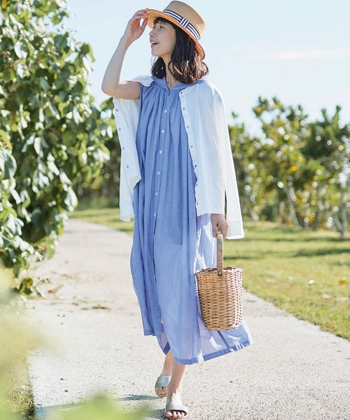 Sunny clouds（サニークラウズ）の「サニークラウズ　風の通り道セーラーワンピース（ワンピース・レディース・ネイビー/ブルー・MEDIUM/LARGE/X-LARGE/XX-LARGE/NM）」の12枚目の写真