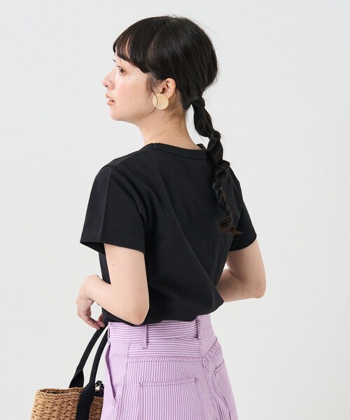 FREAK'S STORE（フリークスストア）の「カラーミ二Tシャツ（Tシャツ/カットソー・レディース・ブラック/ブラウン/オフホワイト/オレンジ/グリーン/ピンク系その他・ﾌﾘ-）」の3枚目の写真
