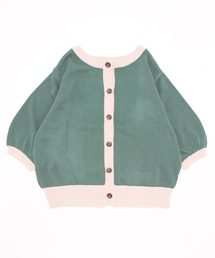 Samansa Mos2 blue | 前後2wayバイカラーニット(ニット/セーター)