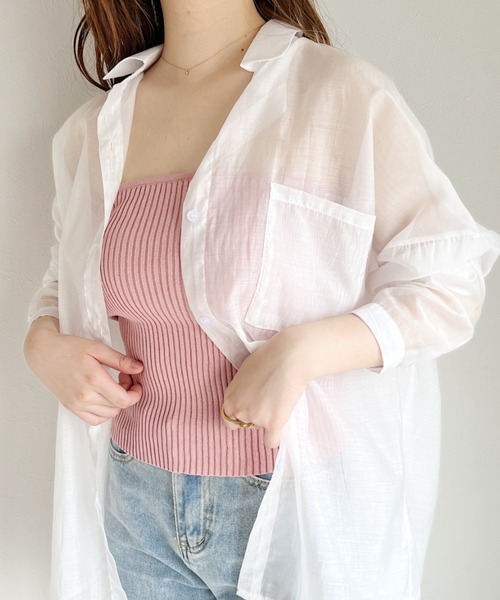 CLEA（クレア）の「【全1５色/カラバリ豊富】テレコリブベアトップインナー（チューブトップ・レディース・ホワイト/ライトグレー/ライトブルー/ブラック/ベージュ/パープル/ブラウン/カーキ/ピンク/イエロー/オレンジ/ライトグリーン/アイボリー/ピンク系その他/グレイッシュベージュ・FREE）」の14枚目の写真