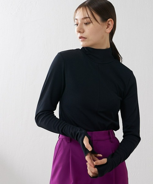 Lui's（ルイス）の「前後2WAYピケスムースカットソートップス（Tシャツ/カットソー・レディース・イエロー/ブラック/ホワイト・FREE）」の2枚目の写真