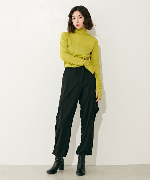 Lui's（ルイス）の「前後2WAYピケスムースカットソートップス（Tシャツ/カットソー・レディース・イエロー/ブラック/ホワイト・FREE）」の9枚目の写真