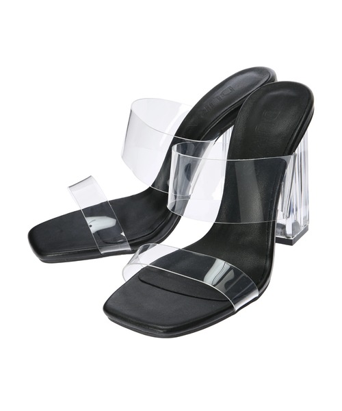 DURAS(デュラス)の「クリアヒールサンダル(サンダル・レディース・ホワイト/ブラック・MEDIUM/LARGE)」の5枚目の写真