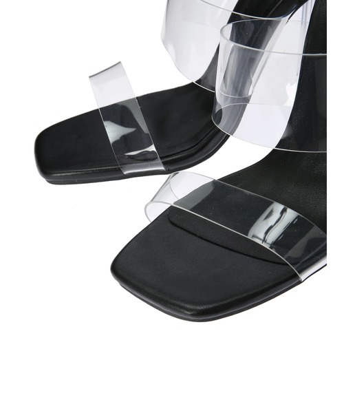 DURAS(デュラス)の「クリアヒールサンダル(サンダル・レディース・ホワイト/ブラック・MEDIUM/LARGE)」の8枚目の写真