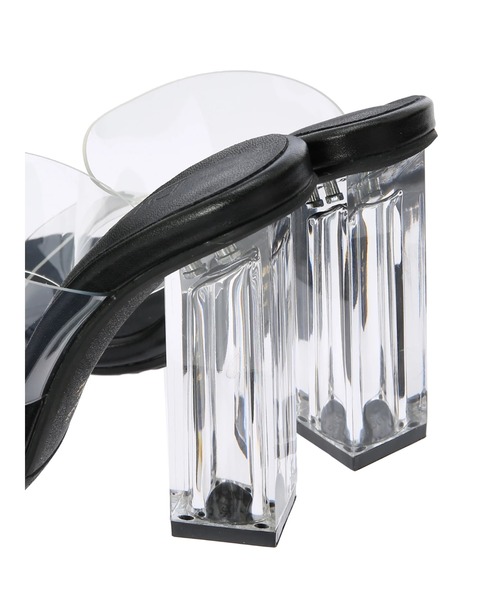 DURAS(デュラス)の「クリアヒールサンダル(サンダル・レディース・ホワイト/ブラック・MEDIUM/LARGE)」の9枚目の写真