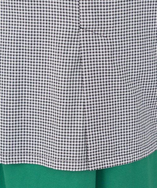 Kastane(カスタネ)の「チェックジャガードBIGシャツジャケット(テーラードジャケット・レディース・ブラック・FREE)」の4枚目の写真