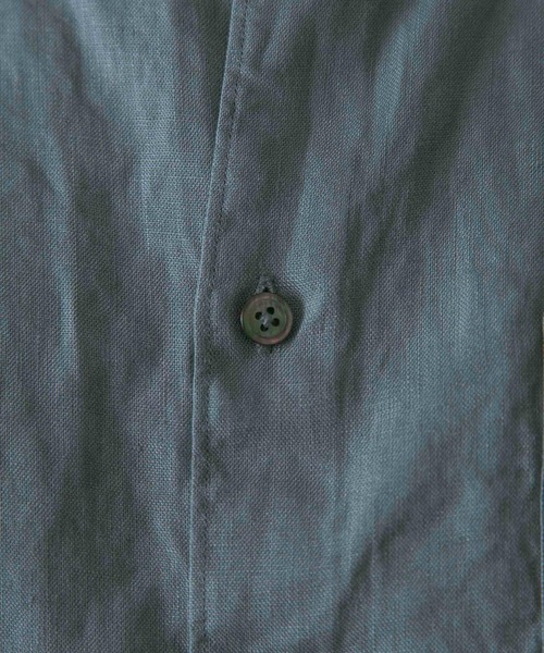 URBAN RESEARCH DOORS（アーバンリサーチドアーズ）の「シルケットリネン バンドカラーシャツ（シャツ/ブラウス・メンズ・グレー/ブラウン/ブルー/ネイビー・MEDIUM/LARGE）」の11枚目の写真