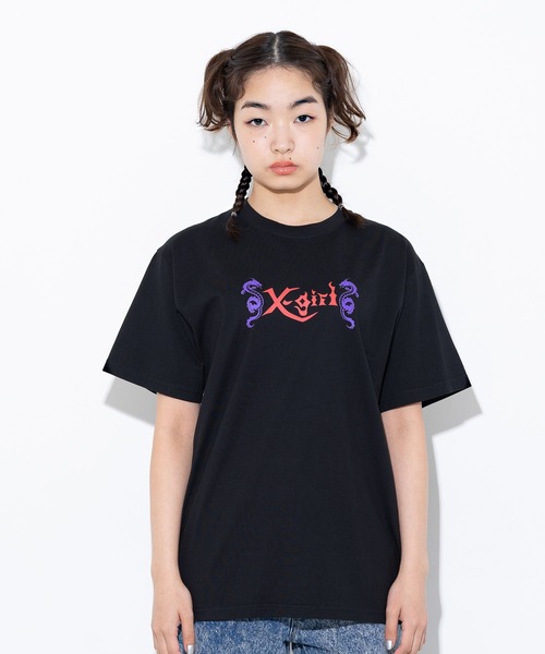 X-girl（エックスガール）の「DRAGON S/S TEE（Tシャツ