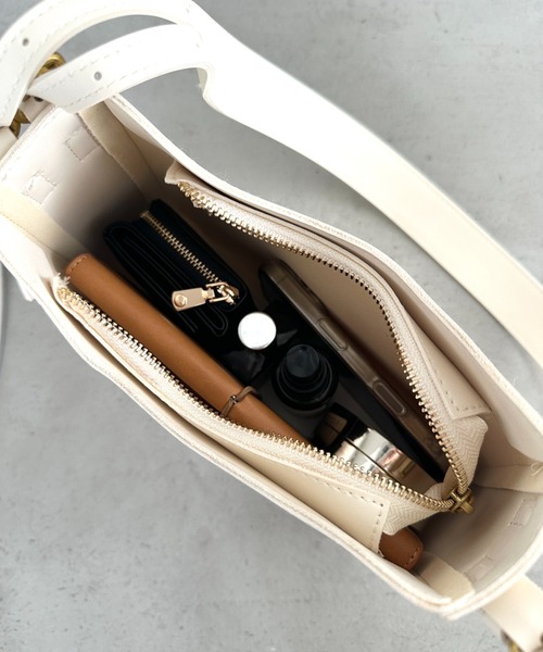 セール】leather big belt shoulder bag／PU太ベルトショルダーバッグ