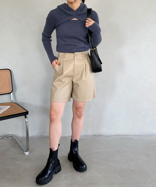 MYMOOD.（マイムード）の「leather big belt shoulder bag／PU太ベルトショルダーバッグ ２WAYショルダーバッグ（ショルダーバッグ・レディース・ブラック/ブラウン/ベージュ/アイボリー・FREE）」の21枚目の写真