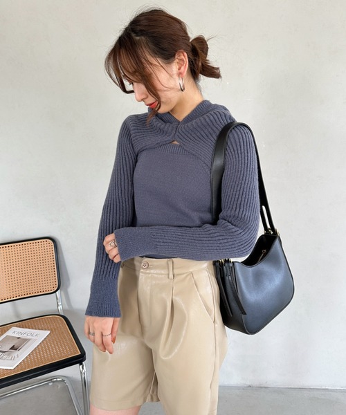 MYMOOD.（マイムード）の「leather big belt shoulder bag／PU太ベルトショルダーバッグ ２WAYショルダーバッグ（ショルダーバッグ・レディース・ブラック/ブラウン/ベージュ/アイボリー・FREE）」の17枚目の写真