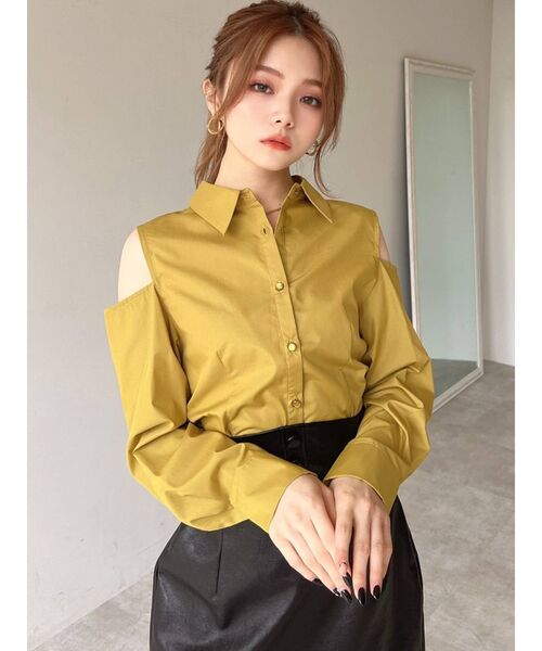 RESEXXY(リゼクシー)の「ショルダーオープンタックシャツ(シャツ/ブラウス・レディース・ホワイト/イエロー/その他1・FREE)」の14枚目の写真