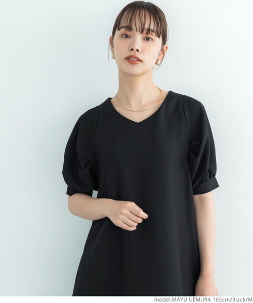 coca(coca)(コカ)の「Vネックワンピース(ワンピース・レディース・ブラック/ブルー・M/L)」の11枚目の写真