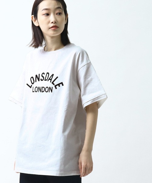 NEW レディースLONSDALE(ロンズデール) オーバーサイズTシャツ NEW レディース LONSDALE(ロンズデール) Tシャツ (LONSDALE/T