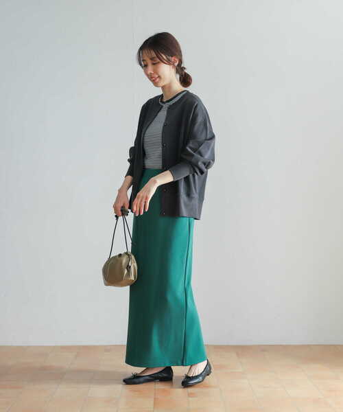 URBAN RESEARCH DOORS（アーバンリサーチドアーズ）の「コットンスウェットカーディガン（スウェット・レディース・ベージュ/グレー/スミクロ・MEDIUM）」の10枚目の写真