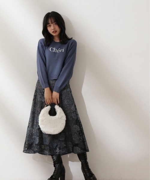 PROPORTION BODY DRESSING（プロポーションボディドレッシング）の「エンブロイダリーフラワーマーメイドスカート / 1212220511（スカート・レディース・ボルドー/グリーン/グレー・MEDIUM/SMALL）」の13枚目の写真