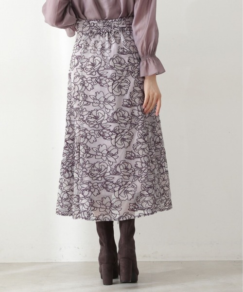 PROPORTION BODY DRESSING（プロポーションボディドレッシング）の「エンブロイダリーフラワーマーメイドスカート / 1212220511（スカート・レディース・ボルドー/グリーン/グレー・MEDIUM/SMALL）」の7枚目の写真