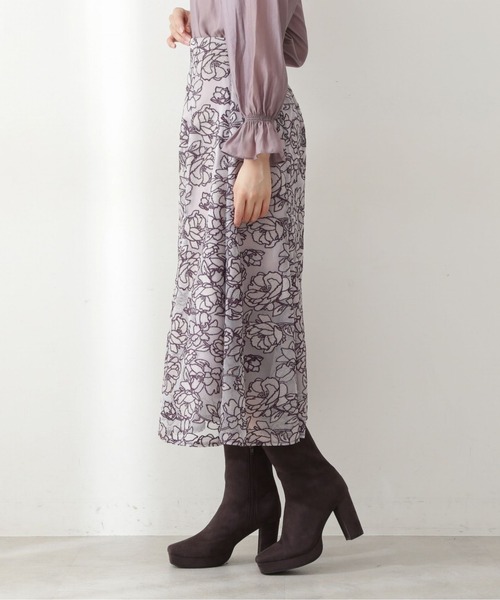 PROPORTION BODY DRESSING（プロポーションボディドレッシング）の「エンブロイダリーフラワーマーメイドスカート / 1212220511（スカート・レディース・ボルドー/グリーン/グレー・MEDIUM/SMALL）」の12枚目の写真